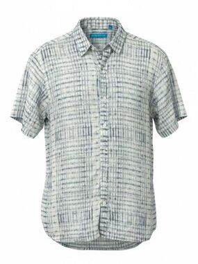 Tori Richard Men's Short Sleeve 100% Linen Shirt Button Down Lightweight Size L